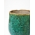 Osłonka ceramiczna z motywem roślinnym Wazon 19cm Turkus